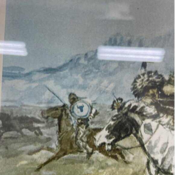 Charles M Russell Battle Between Blackfeet and Piegans 1897 - Picture 5 of 6